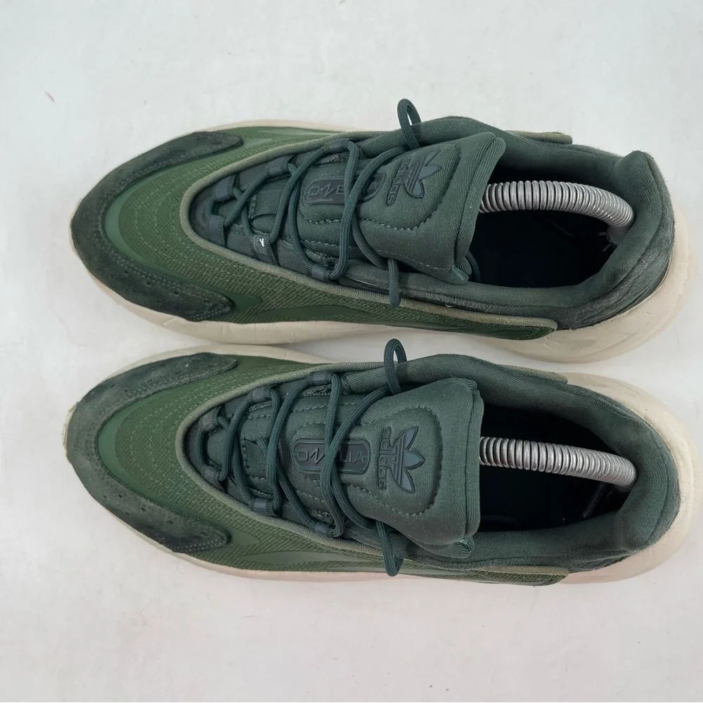 Adidas Men’s Ozelia Shadow Green- SZ 7 -Oxide Lace-Up Low Top Running Shoes
